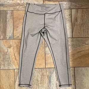 Tek Gear Heather Gray Leggings with Black Detail